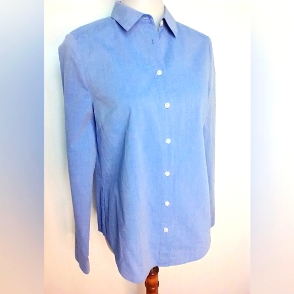 Boden Blue Button-Up Blouse